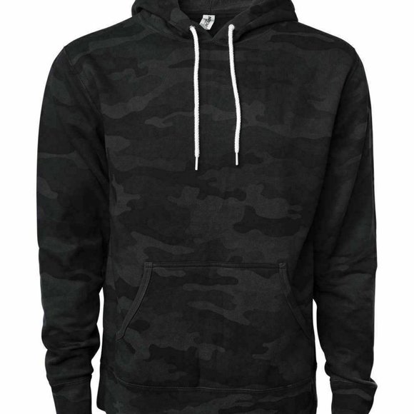 Unisex Lightweight Hooded Camo sweatshirt dark - Picture 1 of 1